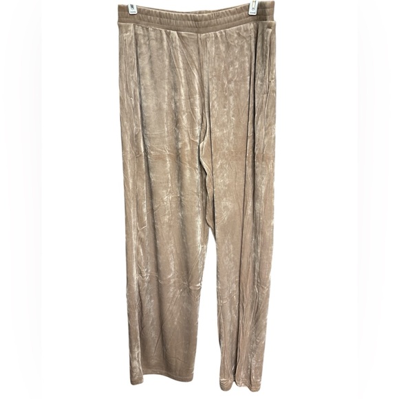 Pink Rose Pants - Cozie By Pink Rose Mocha Stone Velour Pants With Pockets